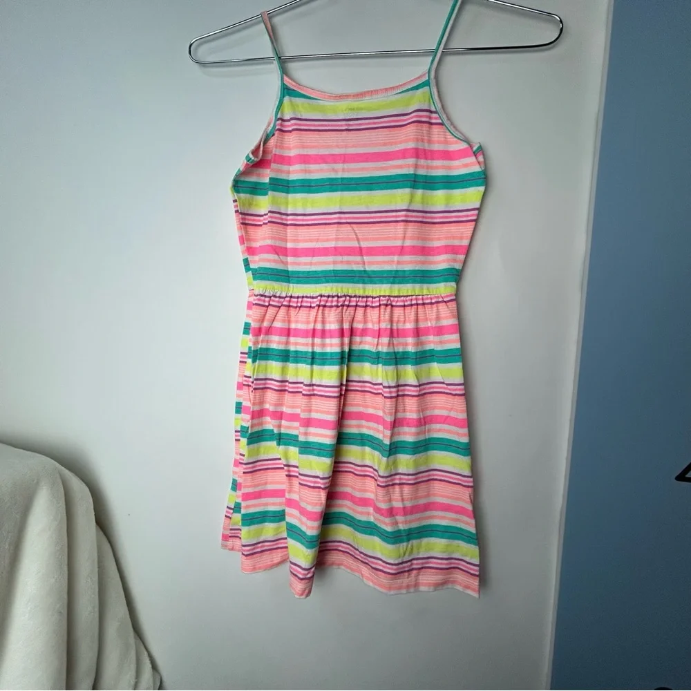 Carter's Kid Pastel Horizontal Stripes Sun Dress Girls 10/12